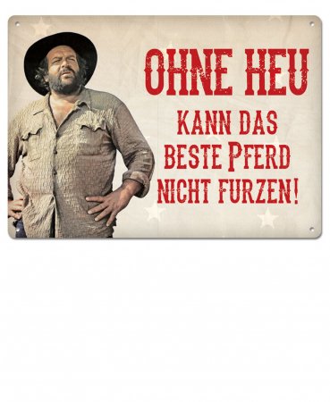 Bud Spencer Blechpostkarte - Ohne Heu...
