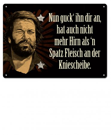 Bud Spencer Blechpostkarte - Nun guck ihn dir an...