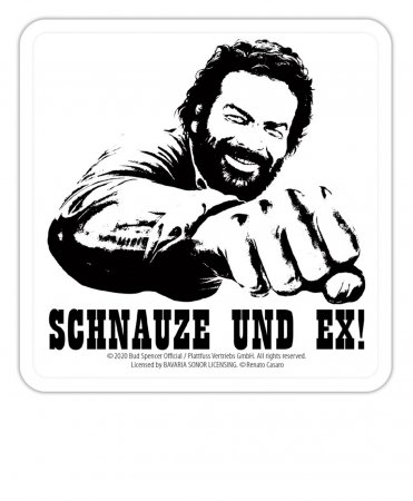 Bud Spencer Kult Bier Deckel -  Schnauze und Ex