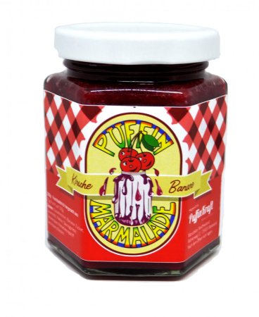 Kirsche-Banane-Fruchtaufstrich von Puffin Marmelade
