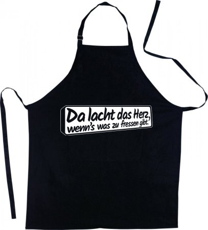 Schürze Da lacht das Herz, wenns was zu fressen gibt