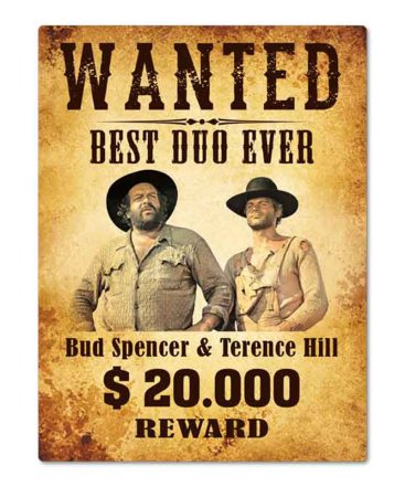 Kult-Magnet Bud Spencer Terence Hill Wanted