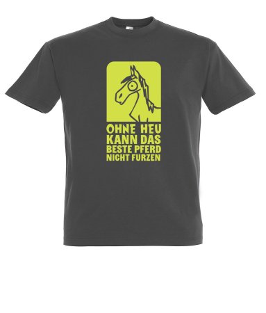 Shirt Ohne Heu kann das beste Pferd nicht furzen